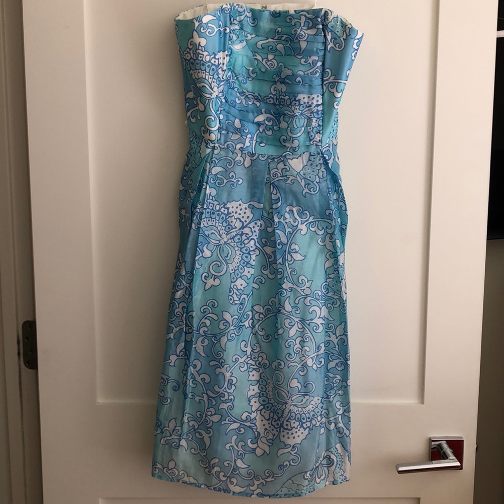 Lilly Pulitzer silk strapless dress